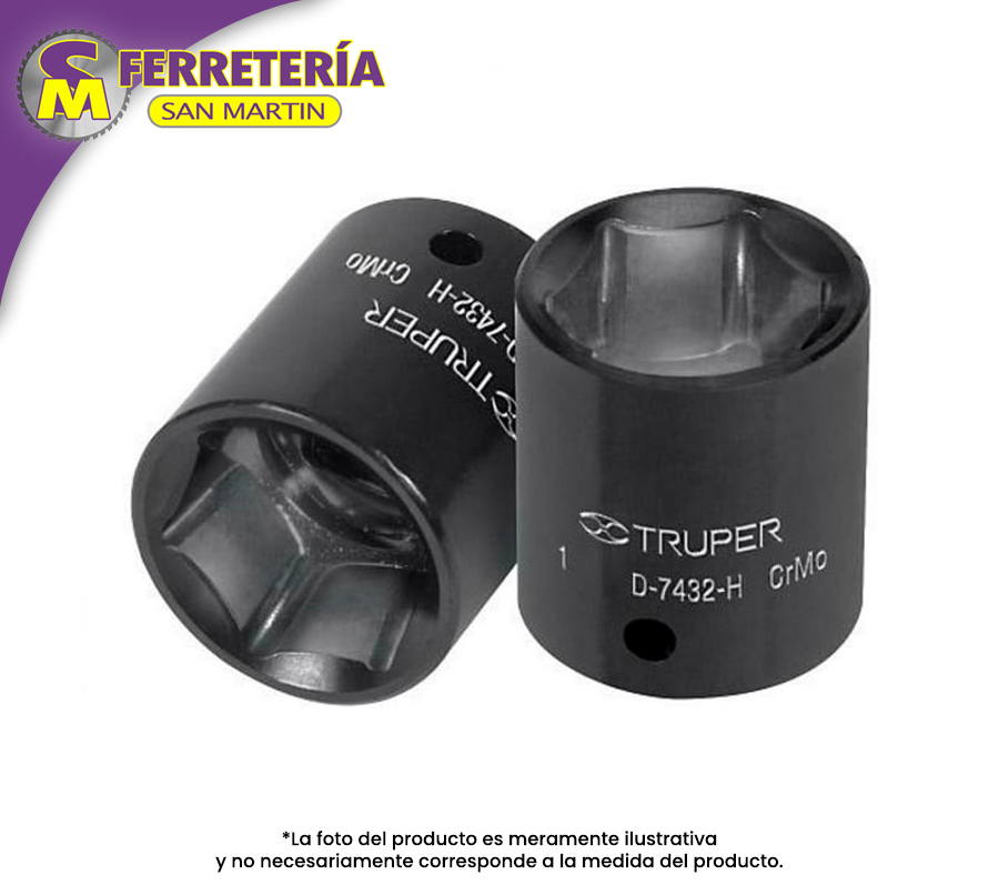 Dado 1/2 X 9/16 Cto Imp.13378(Truper)